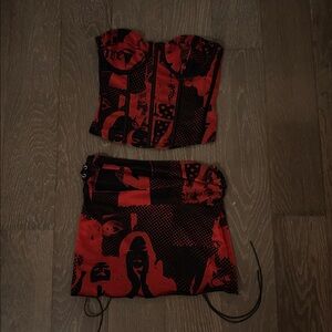 Edikted corset and skirt set